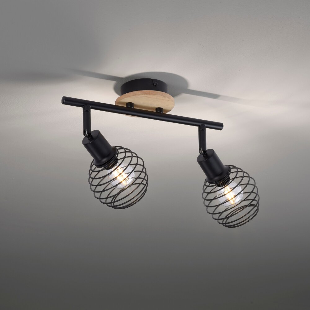 Leuchten-Direkt EUGEN Plafoniera Écru, Nero, 2-Luci main product photo