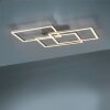 Leuchten-Direkt LOLAsmart-MAXI Plafoniera LED Acciaio satinato, 3-Luci, Telecomando, Cambia colore