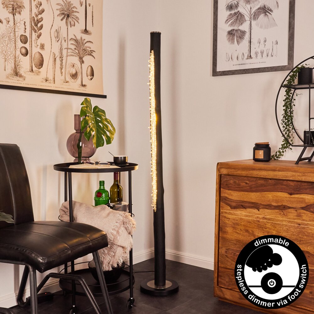Rodeche Lampada da terra LED Nichel opaco, Nero, 1-Luce main product photo