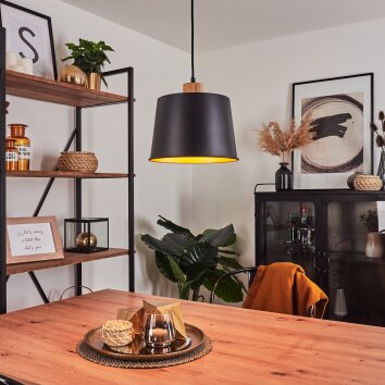 Tatodere Lampadario a sospensione Écru, Nero, 1-Luce