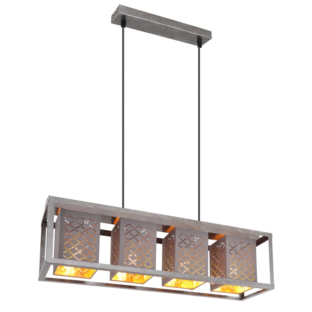 Globo THOMAS Lampadario a sospensione Argento Brunito, 4-Luci main product photo