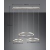 Trio-Leuchten Morrison Lampada a Sospensione LED Nichel opaco, 1-Luce