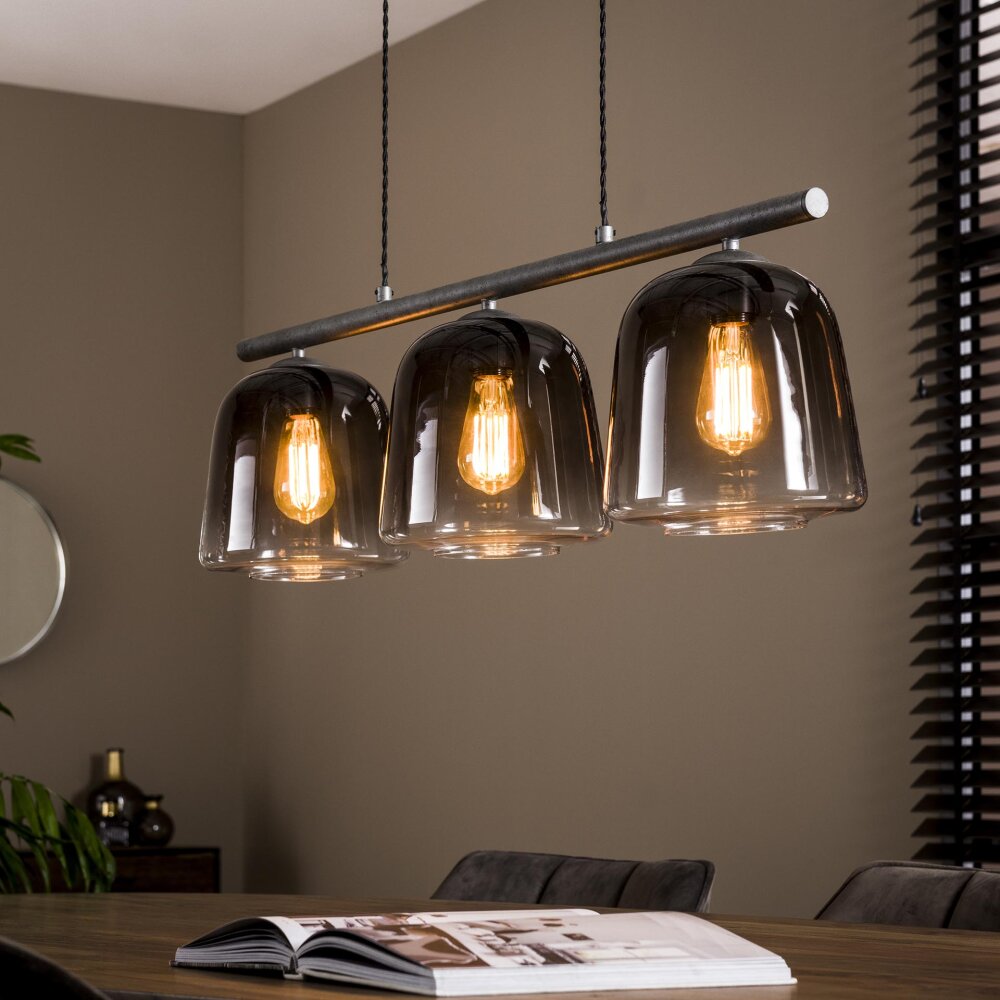 Mellomjord Lampadario a sospensione Argento Brunito, 3-Luci main product photo
