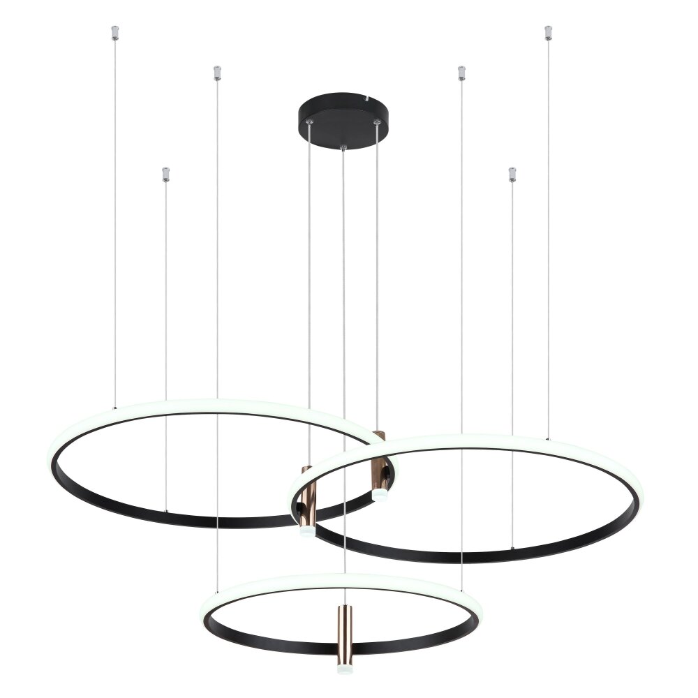 Globo COCO Lampadario a sospensione LED Nero, 1-Luce, Telecomando
