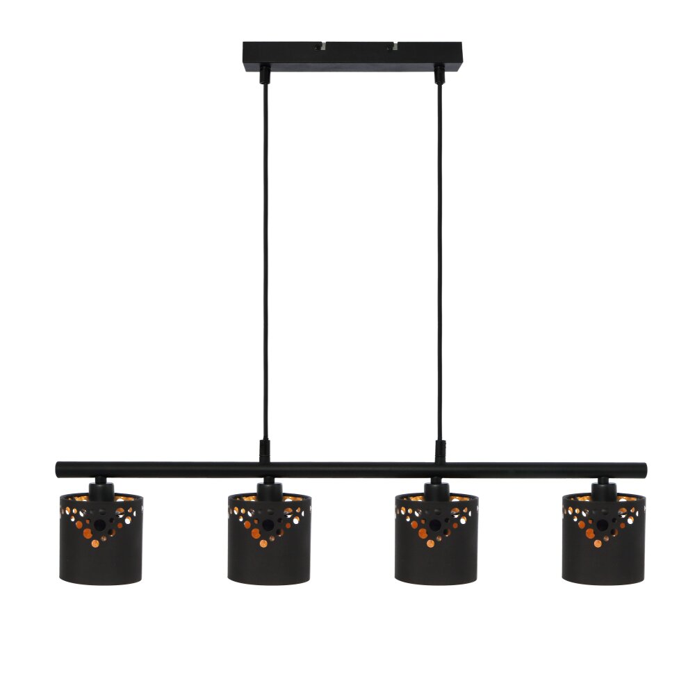Globo INGEBORG Lampadario a sospensione Nero, 4-Luci main product photo