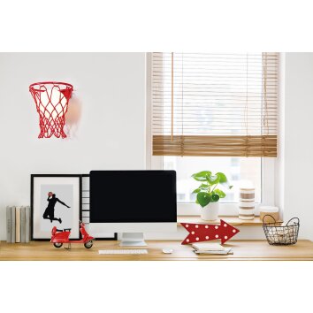 Mantra BASKETBALL Applique Rosso, 1-Luce