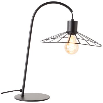 Brilliant-Leuchten Leika Lampada da tavolo Nero, 1-Luce