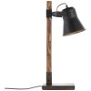 Brilliant-Leuchten Decca Lampada da tavolo Legno scuro, Nero, 1-Luce