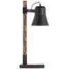 Brilliant-Leuchten Decca Lampada da tavolo Legno scuro, Nero, 1-Luce