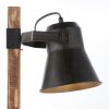 Brilliant-Leuchten Decca Lampada da tavolo Legno scuro, Nero, 1-Luce