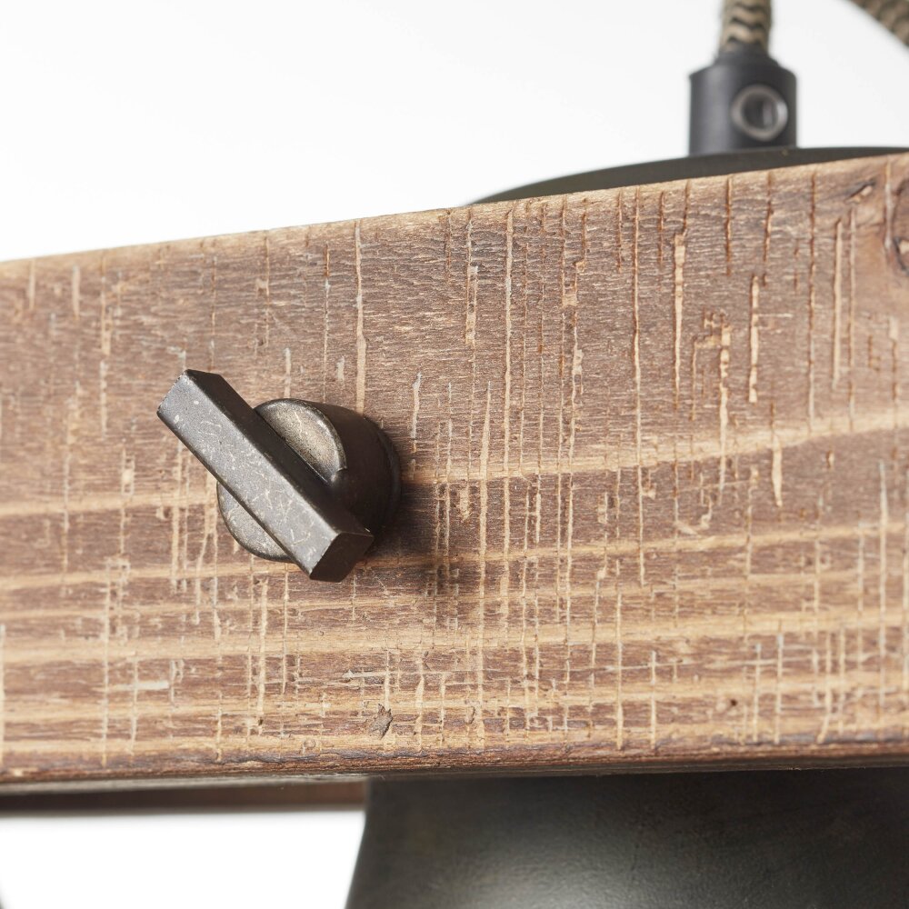 Brilliant-Leuchten Decca Lampada a Sospensione Legno scuro, Nero, 2-Luci