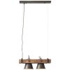 Brilliant-Leuchten Decca Lampada a Sospensione Legno scuro, Nero, 2-Luci