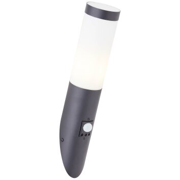 Brilliant-Leuchten Dody Applique da esterno Nero, 1-Luce, Sensori di movimento