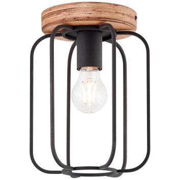 Brilliant-Leuchten Tosh Plafoniera Legno scuro, 1-Luce