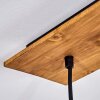 Malabe Lampadario a sospensione Legno scuro, Nero, 4-Luci