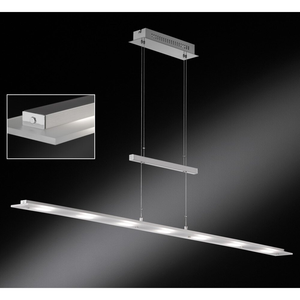 Honsel Largo Lampada a sospensione LED Cromo, Nichel opaco, 7-Luci main product photo