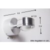 Indore Applique LED Alluminio, 2-Luci