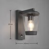 Trio-Leuchten Cavado Applique Antracite, 1-Luce, Sensori di movimento