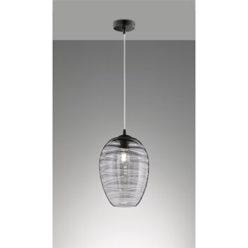 Fischer-Honsel Gordes Lampada a Sospensione Nero, 1-Luce