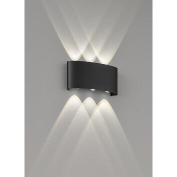 Fischer-Honsel Berlin Applique da esterno LED Nero, 6-Luci Fischer-Honsel Berlin Applique da esterno LED Nero, 6-Luci