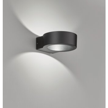 Fischer-Honsel Torres Applique da esterno LED Nero, 1-Luce
