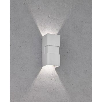 Fischer-Honsel Oslo Applique da esterno LED Argento, 2-Luci