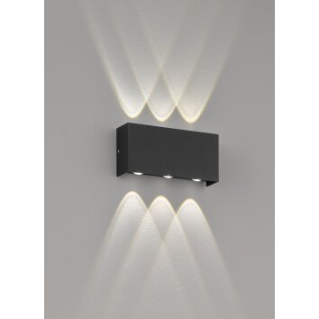 Fischer-Honsel Nairobi Applique da esterno LED Nero, 2-Luci