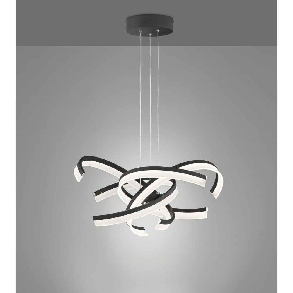 Fischer-Honsel Sund TW Lampada a Sospensione LED Nero, 4-Luci main product photo