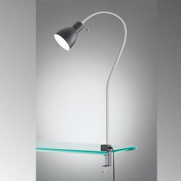 Fischer-Honsel Lolland Lampada con pinza Nero, 1-Luce