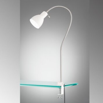 Fischer-Honsel Lolland Lampada con pinza Crema, 1-Luce