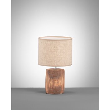 Fischer-Honsel Malik Lampada da tavolo Legno scuro, 1-Luce