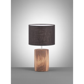 Fischer-Honsel Malik Lampada da tavolo Legno scuro, 1-Luce