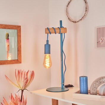 Picmy Lampada da tavolo Blu, Écru, 1-Luce