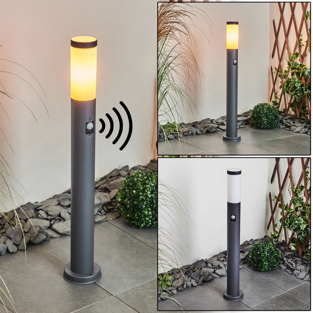Gaborone Lampioncino Segnapasso Antracite, 1-Luce, Sensori di movimento main product photo