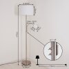 Vezza Lampada da terra Nichel opaco, 2-Luci