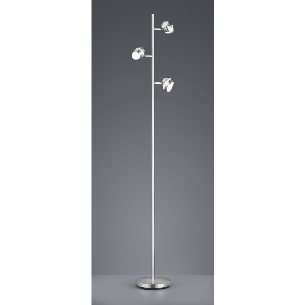 Trio Shark Lampada da terra LED Nichel opaco, 3-Luci main product photo