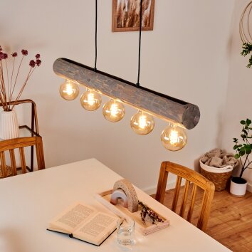 Canedo Lampada a Sospensione Grigio, Nero, 5-Luci