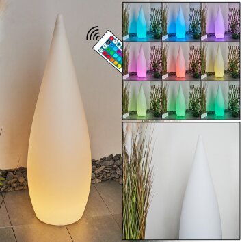 Bouilli Lampada da terra da esterno LED Bianco, 1-Luce, Telecomando, Cambia colore