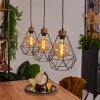 Carobal Lampadario a sospensione Écru, Nero, 3-Luci