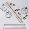 Carobal Lampadario a sospensione Écru, Nero, 3-Luci