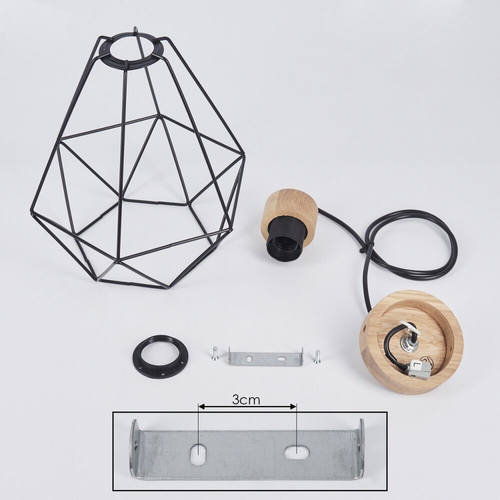 Carobal Lampadario a sospensione Écru, Nero, 1-Luce