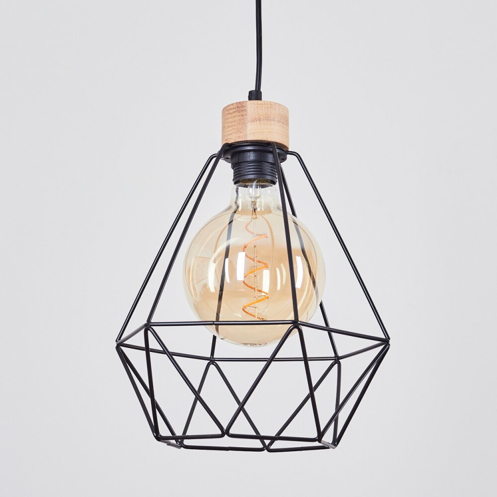 Carobal Lampadario a sospensione Écru, Nero, 1-Luce