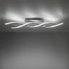 Leuchten-Direkt LOLAsmart-SWING Plafoniera LED Acciaio satinato, 2-Luci, Telecomando, Cambia colore