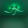 Leuchten-Direkt LOLAsmart-SWING Plafoniera LED Acciaio satinato, 4-Luci, Telecomando, Cambia colore