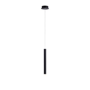 Leuchten-Direkt BRUNO Lampada a Sospensione LED Nero, 1-Luce