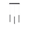 Leuchten-Direkt BRUNO Lampada a Sospensione LED Nero, 3-Luci