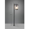 Trio-Leuchten Cavado Lampioncino Segnapasso Antracite, 1-Luce