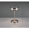 Trio-Leuchten Franklin Lampada da tavolo LED Nichel opaco, 1-Luce