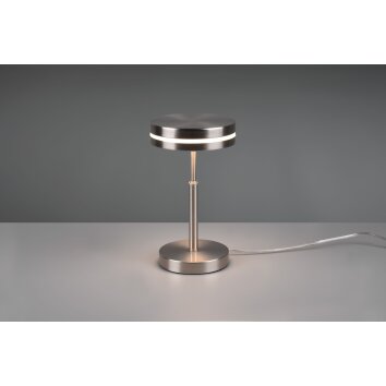 Trio-Leuchten Franklin Lampada da tavolo LED Nichel opaco, 1-Luce