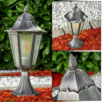 Lignac Lampada con piedistallo Nero, Argento, 1-Luce